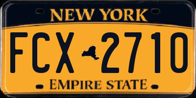 NY license plate FCX2710
