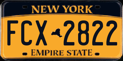 NY license plate FCX2822