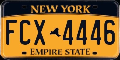 NY license plate FCX4446