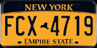 NY license plate FCX4719