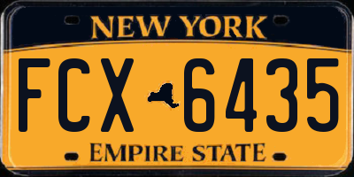 NY license plate FCX6435