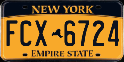 NY license plate FCX6724