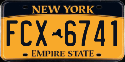 NY license plate FCX6741