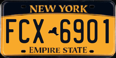 NY license plate FCX6901
