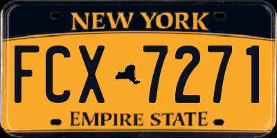 NY license plate FCX7271