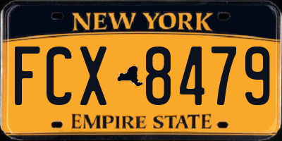 NY license plate FCX8479