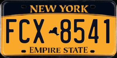 NY license plate FCX8541