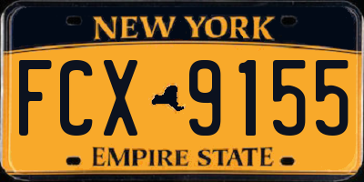 NY license plate FCX9155