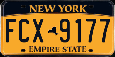 NY license plate FCX9177