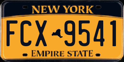 NY license plate FCX9541