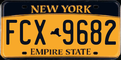 NY license plate FCX9682