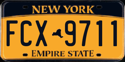 NY license plate FCX9711