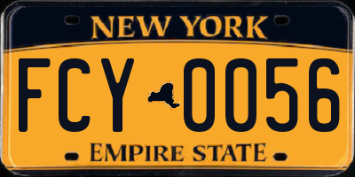 NY license plate FCY0056