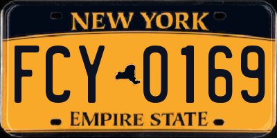 NY license plate FCY0169