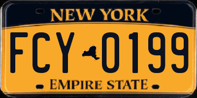 NY license plate FCY0199