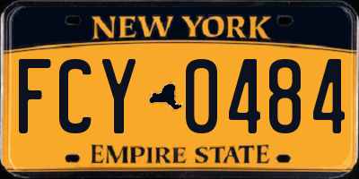 NY license plate FCY0484