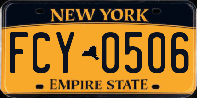 NY license plate FCY0506