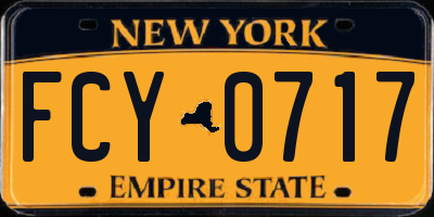 NY license plate FCY0717