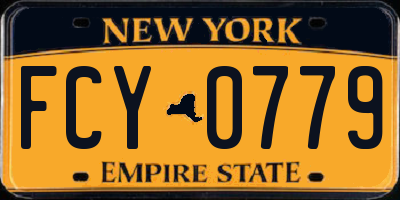 NY license plate FCY0779