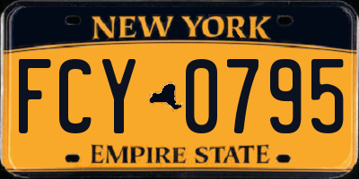 NY license plate FCY0795