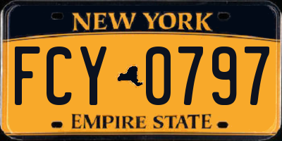 NY license plate FCY0797