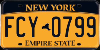 NY license plate FCY0799