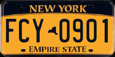 NY license plate FCY0901