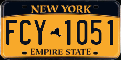 NY license plate FCY1051