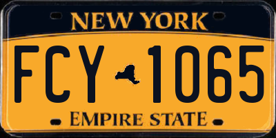 NY license plate FCY1065