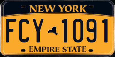 NY license plate FCY1091