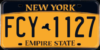 NY license plate FCY1127