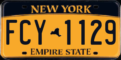 NY license plate FCY1129