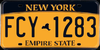 NY license plate FCY1283