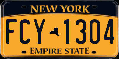 NY license plate FCY1304