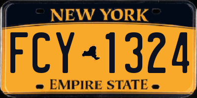 NY license plate FCY1324