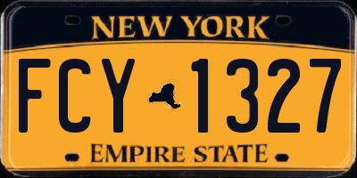 NY license plate FCY1327