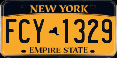NY license plate FCY1329