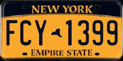 NY license plate FCY1399