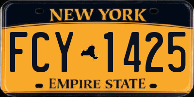 NY license plate FCY1425