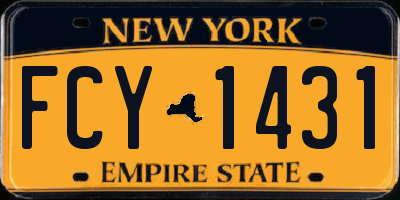 NY license plate FCY1431