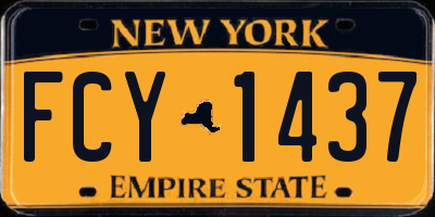 NY license plate FCY1437