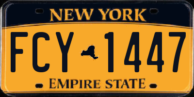 NY license plate FCY1447