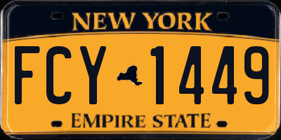 NY license plate FCY1449