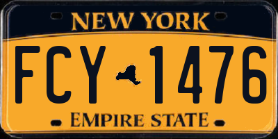 NY license plate FCY1476