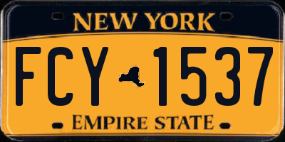 NY license plate FCY1537