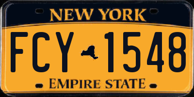 NY license plate FCY1548