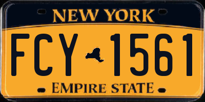 NY license plate FCY1561