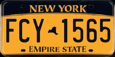 NY license plate FCY1565