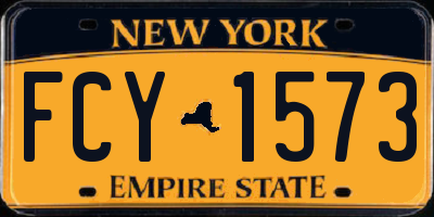 NY license plate FCY1573