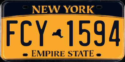 NY license plate FCY1594